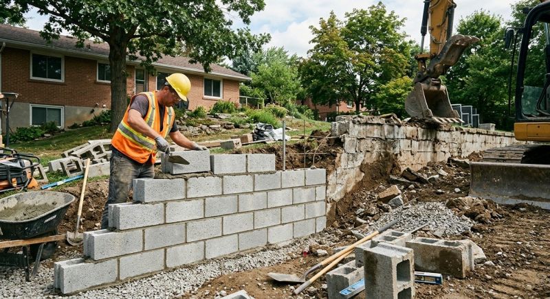 Block Wall Installation in Bethany, CT