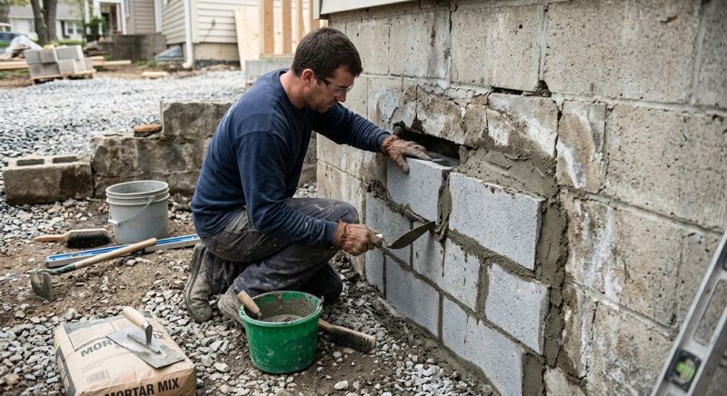 Block Wall Repair in Branford, CT