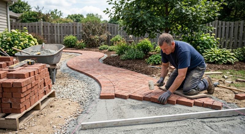 Brick Hardscape Installation in Roxbury, CT