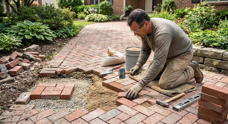 Brick Hardscape Repair in Hamden, CT