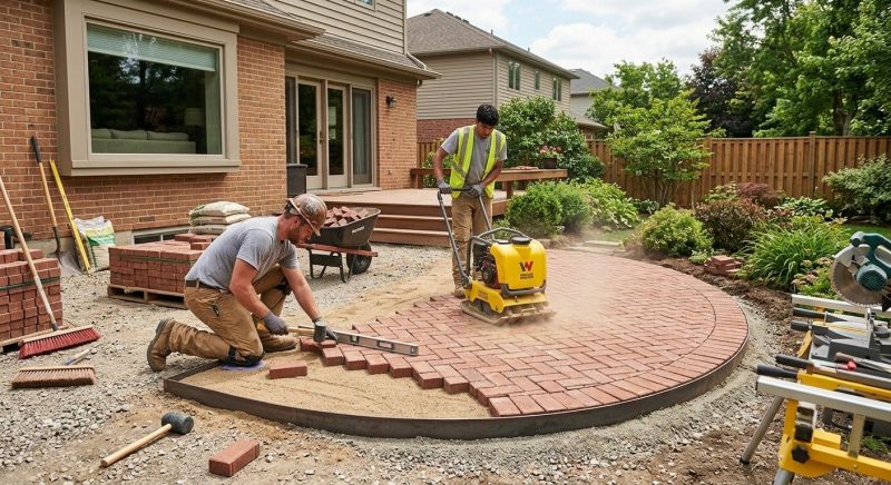 Brick Patio Installation in Hamden, CT
