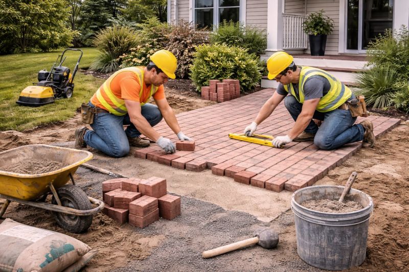 Brick Paving Installation in Oakville, CT