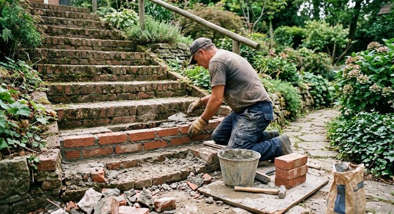 Brick Stairs Repair in Cromwell, CT