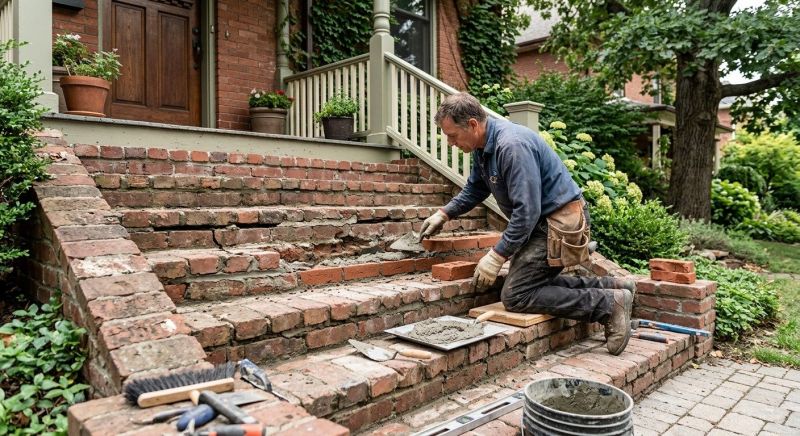 Brick Stairs Repair in Killingworth, CT