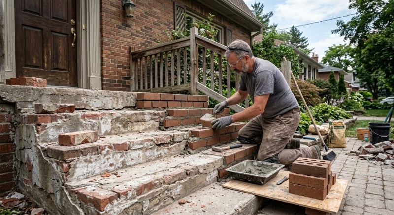 Brick Stoop Repair in Hamden, CT