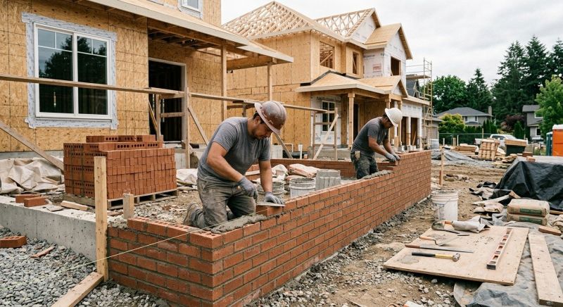 Brick Wall Installation in Sandy Hook, CT