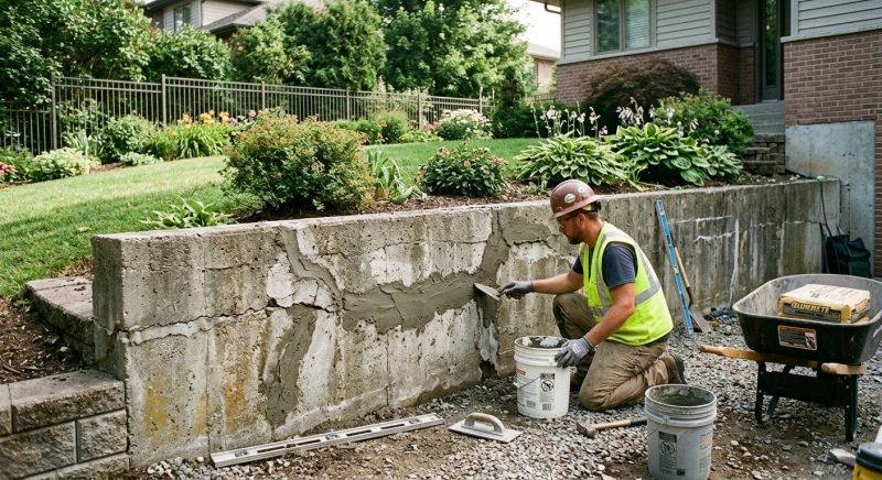 Retaining Wall Repair in North Branford, CT