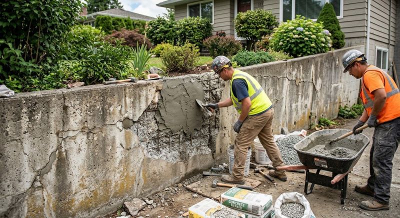 Retaining Wall Repair in Oakville, CT