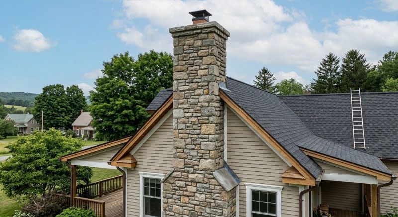 Stone Chimney Installation in Plainville, CT