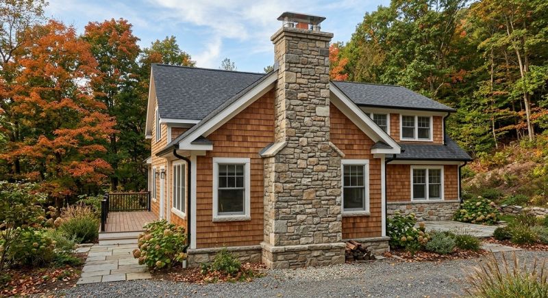 Stone Chimney Installation in Woodbury, CT